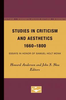 Studies in Criticism and Aesthetics 1660-1800