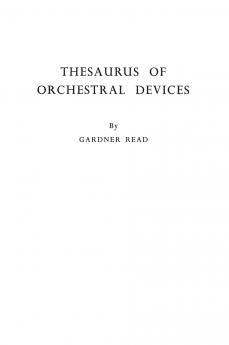 Thesaurus of Orchestral Devices