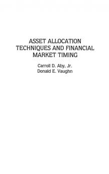 Asset Allocation Techniques and Financial Market Timing