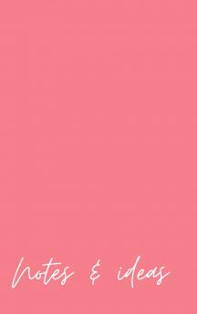 Notes and Ideas Pink Notebook Journal