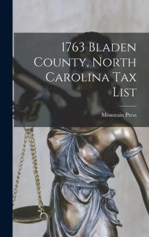 1763 Bladen County North Carolina tax List