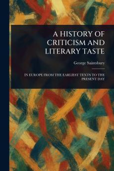 History of Criticism and Literary Taste