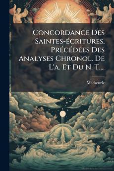 Concordance Des Saintes-Ã©critures PrÃ©cÃ©dÃ©es Des Analyses Chronol. De L'a. Et Du N. T....