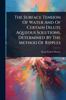 Surface Tension Of Water And Of Certain Dilute Aqueous Solutions Determined By The Method Of Ripples