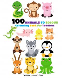 100 Animals To Colour - Animal Colouring Book