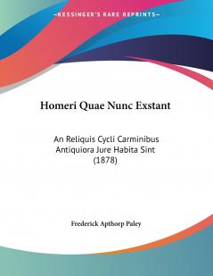 Homeri Quae Nunc Exstant