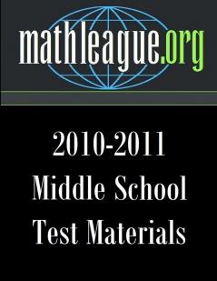 Middle School Test Materials 2010-2011