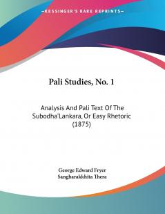 Pali Studies No. 1