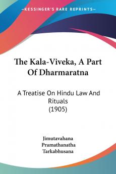 The Kala-Viveka A Part Of Dharmaratna
