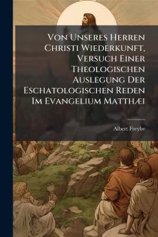 Von Unseres Herren Christi Wiederkunft Versuch Einer Theologischen Auslegung Der Eschatologischen Reden Im Evangelium Matthæi