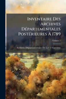 Inventaire Des Archives Départementales Postérieures À 1789