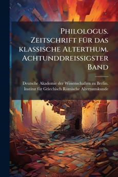 Philologus. Zeitschrift für das klassische Alterthum. Achtunddreissigster Band