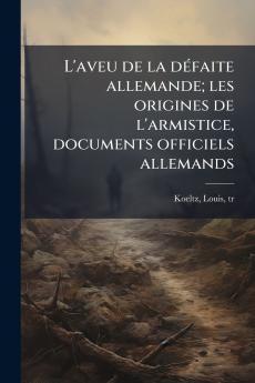 L'aveu de la défaite allemande; les origines de l'armistice documents officiels allemands
