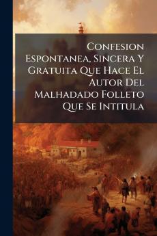 Confesion Espontanea Sincera Y Gratuita Que Hace El Autor Del Malhadado Folleto Que Se Intitula