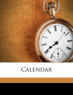 Calendar; Volume 1892