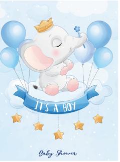 Baby Elephant Guest Book