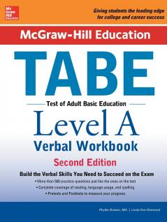 McGraw-Hill Education TABE Level A Verbal Workbook Second Edition