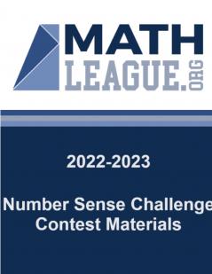 2022-2023 Number Sense Challenge Contest Materials