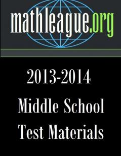 Middle School Test Materials 2013-2014