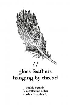 glass feathers hanging by thread