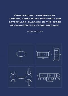 Combinatorial properties of ladders generalised Pont-Neuf and caterpillar diagrams in the space of coloured open Jacobi diagrams