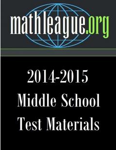 Middle School Test Materials 2014-2015