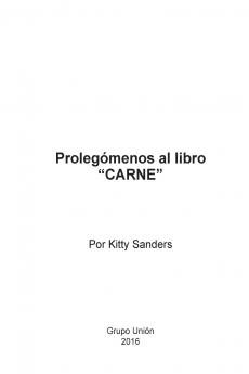 Prolegómenos al libro Carne