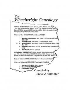 The Wheelwright Genealogy