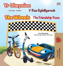 The Wheels The Friendship Race (Welsh English Bilingual Book for Kids)