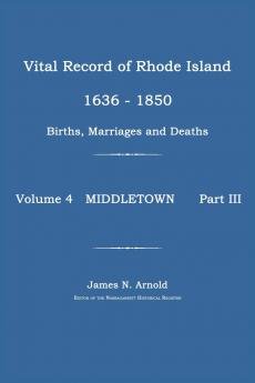 Vital Record of Rhode Island 1636-1850