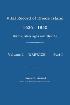 Vital Record of Rhode Island 1630-1850