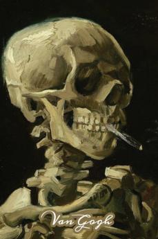 Skeleton of a Skull with a Cigarette Van Gogh Note Book