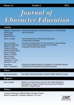 Journal of Research in Character Education Volume 10 Number 2 2014