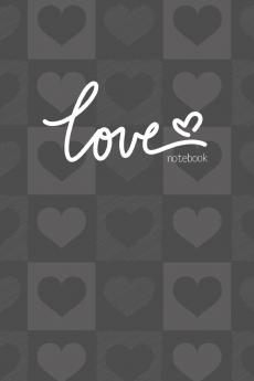 Love Notebook Blank Write-in Journal Dotted Lines Wide Ruled Medium (A5) 6 x 9 In (Gray)