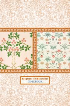 Elegance of Blossoms NOTEBOOK [ruled Notebook/Journal/Diary to write in 60 sheets Medium Size (A5) 6x9 inches]