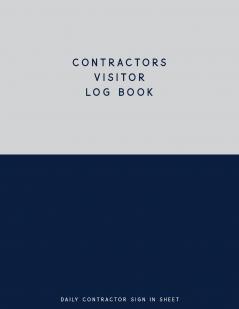 Contractors Visitor Log Book Daily Contractor Sign In Sheet
