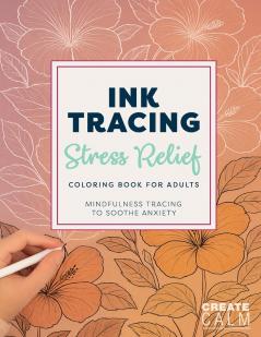 Ink Tracing Stress Relief Coloring Book for Adults