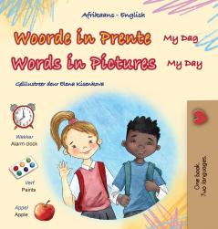 Words in Pictures - My Day (Afrikaans English Bilingual Children's Book)