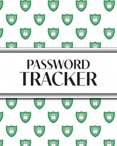 XL Large Print Password Tracker (Lock Shield Green)