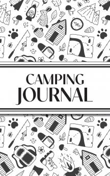 Camping Journal (Black and White Camping Doodles) (Hardcover)
