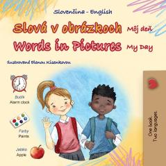 Words in Pictures - My Day (Slovak English Bilingual Children's Book)