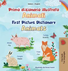 First Picture Dictionary - Animals (Italian English Bilingual Children's Book)