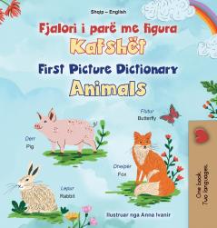 First Picture Dictionary - Animals (Albanian English Bilingual Children's Book)