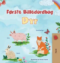 First Picture Dictionary - Animals (Danish Children's Book)