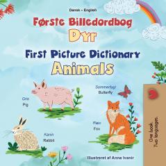 First Picture Dictionary - Animals (Danish English Bilingual Children's Book)