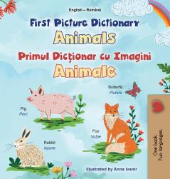 First Picture Dictionary - Animals (English Romanian Bilingual Children's Book)