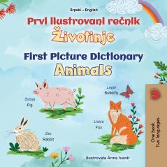 First Picture Dictionary - Animals (Serbian English Bilingual Children's Book -  Latin Alphabet)