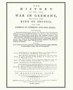 HISTORY OF THE LATE WAR IN GERMANYBetween the King of Prussia and the Empress of Germany and Her Allies(Seven Years War)