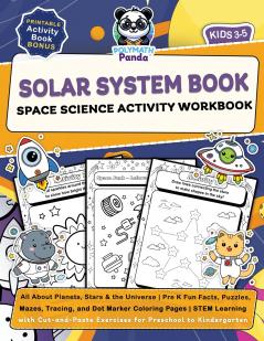Solar System Book for Kids 3-5 Space Science Activity Workbook