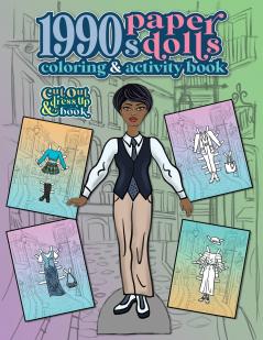 1990s Paper Dolls Coloring and Activity Book